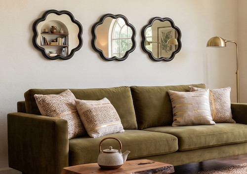 Set wavy round wall - 3,