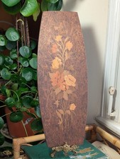 Wooden Floral Plaque Marquetry