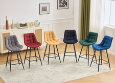 2X Velvet Designer Bar Stools