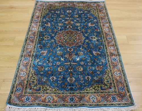 Blue oriental kashmir knotted - blue,