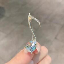 Art Deco Style Enamel Crystal Musical Note Brooch Badge Pin Gift