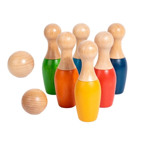 Wooden bowling toy indoor - toy,