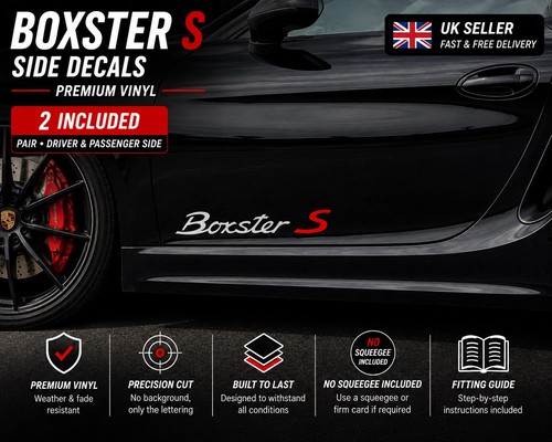 Boxster side door decals - s,