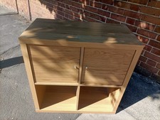 IKEA Kallax Oak Shelving Unit 2x2 With 2 Doos