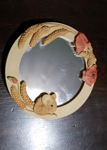 Vintage round mirror harvest - vintage,