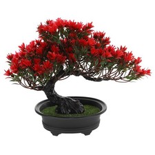 Artificial Small Tree Bonsai Plants Potted Ornaments Realistic Everlasting Decor