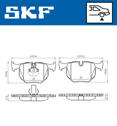 Brake pad set for - pad,