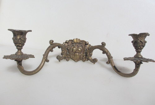 Antique brass candle - antique,
