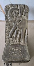 Elephant Wooden Handmade Display Chair Hand Crafted In Ghana.