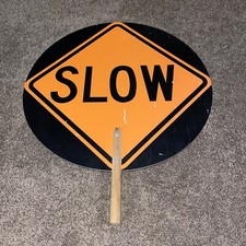 Vintage Stop Slow Sign School
