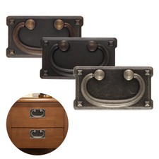 4/8 PACKS Vintage Bronze Drawer Ring Pull Handles Bronze Drop Ring Pull Handles