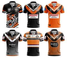 RUGBY MEN's TRAINING NRL POLO WEST TIGERS Lapel SHIRT NRL JERSEY S-5XL