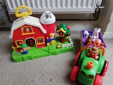 Farm Tractor With Trailer Old MacDonald Farmhouse Animals Toys Playset Big Steps