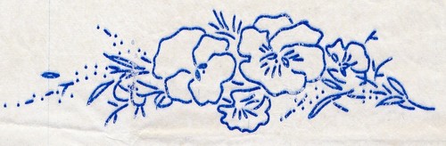 Vintage embroidery transfer - vintage,