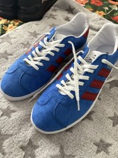 Adidas Gazelle Trainers Blue Red White Authentic Brand New