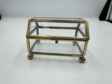 Antique Brass & Glass Display