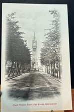 Vintage Postcard Gravesend clock tower from the Grove