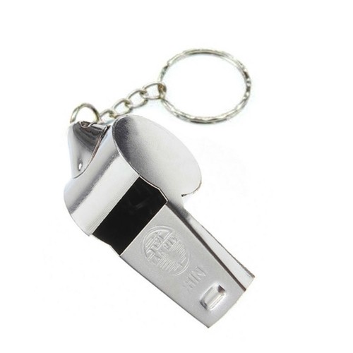 Steel silver whistle metal - silver,