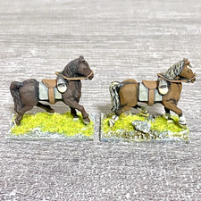2x 28mm Colonial British Cavalry Horse Painted Metal Miniatures Black Powder #3