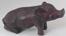 Patinated Bronze Pig Figure