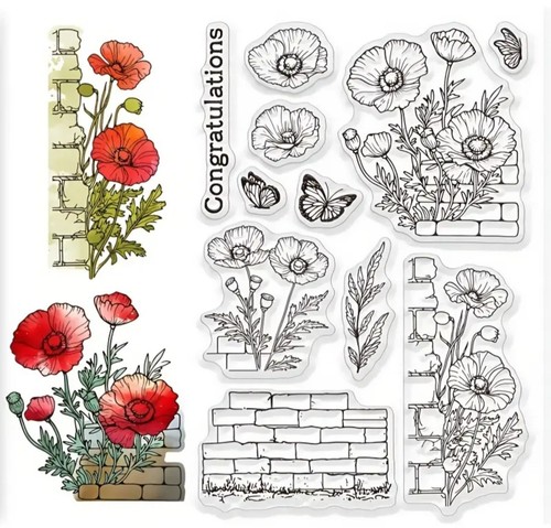 Clear stamps flowers - stamps,