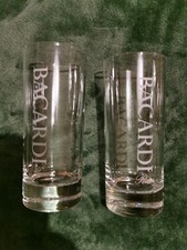 Bacardi Tall Glass USED X 2