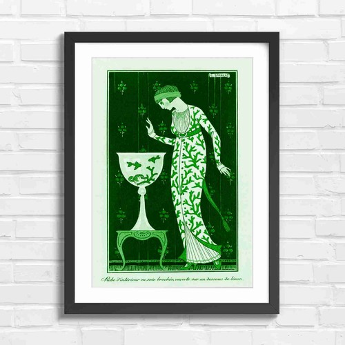 Vintage art deco fashion girl - vintage,