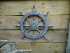 Large Ships Wheel 620 mm Across - marine  maritime nautical bathroom Garden Shed