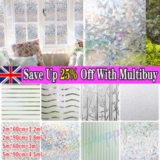 5M Roll Frosted Window Film-Bubble Free Self-Adhesive Etched Privacy Glass Vinyl