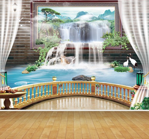 Garden veranda waterfall - veranda,