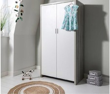 Wardrobe - kids - nursery - Tutti Bambini- grey Ash and White