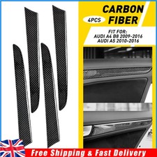 4x Glossy Black Interior Door Window Panel Trim Fits For Audi A4 B8 A5 2010-2016