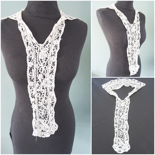 Antique lace collar edwardian - collar,
