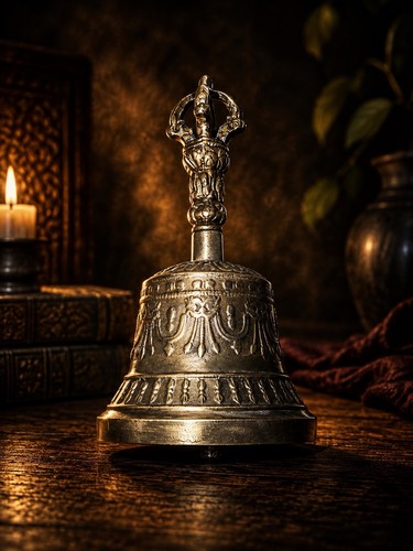 Tibetan temple bronze - 6.4",