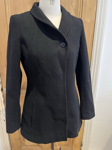 Ladies black wool reiss coat - reiss,
