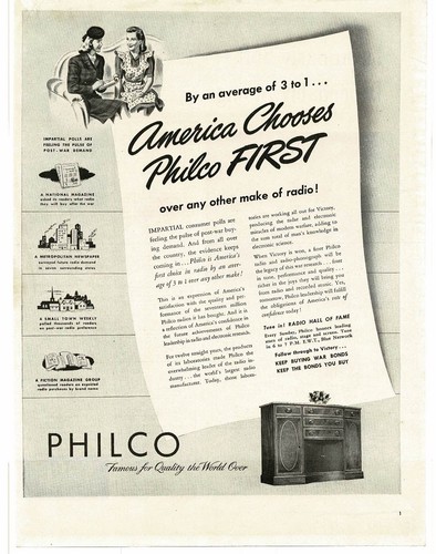 1945 philco radio - philco,