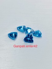 Swiss Blue Topaz Faceted Trillion Cut 4x4 MM Calibrated Size Loose Gemstone E
