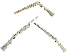 Set Of 3 Shotgun Shooting Handcrafted In English Pewter Badges TSB G33 ,G26 ,G16