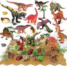 85 PCS Realistic Dinosaur Figures Playset, Educational Dinosaur Toys