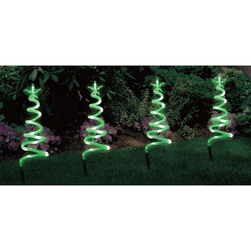 Green spiral christmas tree - christmas,