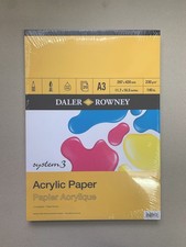 Daler Rowney System 3 Acrylic Paper Pad A3 230gsm 140lb Textured Sheets