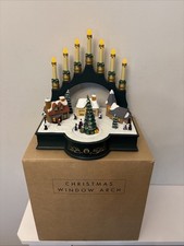 Avon Christmas Candle Arch Village Scene Light Up Musical Moving Xmas Decoration