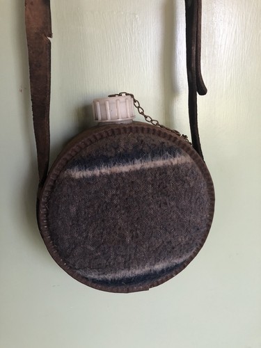 Vintage wool covered - covered, canteen