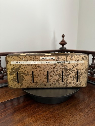 Vintage savings thrift box - vintage,