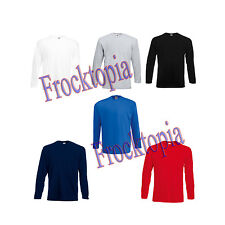 Fruit Of The Loom Unisex Long Sleeve Valueweight T-Shirt - Adult tops Men Women