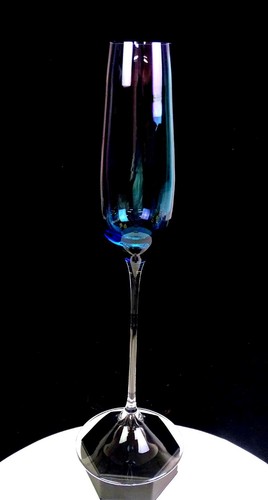 Murano art glass tall teal - art,