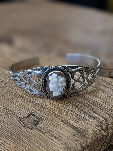 Antique sterling silver cameo - antique,