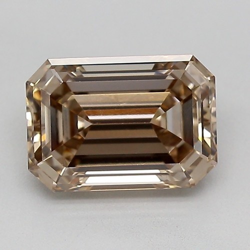 Fancy light brown emerald cut - fancy,