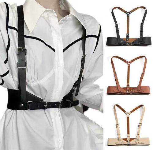 Women leather belt body chest - belt,