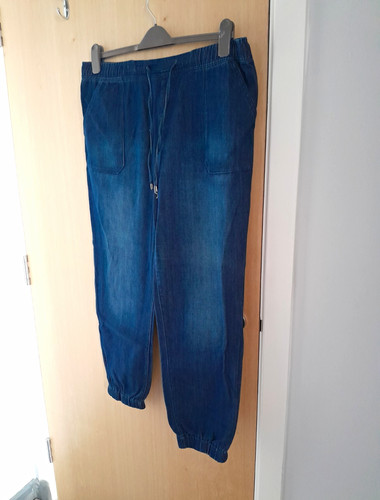 Blue denim jogger jeans - blue,